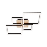 Hranatá - BRILO 3128-014 LED rám 75 cm 2x44W 4000lm černá - BRILO