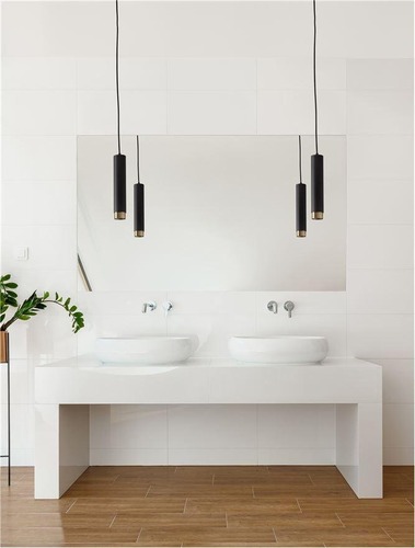 Válec - NV 9911525 Závěsné svítidlo POGNO černá a zlatý hliník GU10 1x10W IP20 220-240V bez žárovky - NOVA LUCE - foto 1