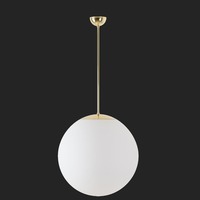 Nouzové osvětlení - OS ADR60164 ADRIA P4 závěsné skleněné svítidlo mosaz leštěná / bílá IP40 3000 K 41W LED nouzové kombinované 3 h (původní kód OS 60164) - OSMONT