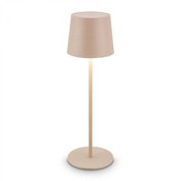 Stolní lampy dekorační - BRILO 7708011 Bota stolní lampa - 1,8W, 120lm, nabíjecí, LED, stmívatelné, dotykový vypínač, teplá bílá, béžová - BRILO