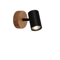 Bodová - BRI 2920-015 LED bodové nástěnné a stropní svítidlo, pr. 9 cm, max. 35 W, černá - BRILONER