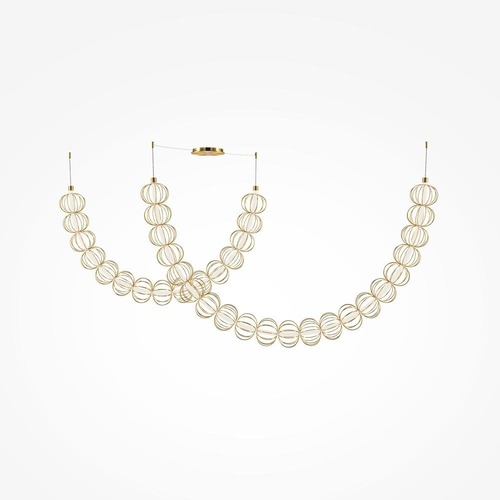 Dekorativní - M MOD216PL-L55G3K Závěsné svítidlo Golden Cage 3000K 55W teplá bílá 6110lm zlatý kov - MAYTONI - foto 1