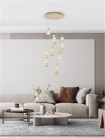 Vícečetná - NV 9511060 Závěsné svítidlo BRILLE zlatý hliník a sklo LED 42W 230V 3200K IP20 stmívatelné - NOVA LUCE
