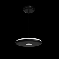 Kruhová - OS ZET60074 ZETA ST1 PF závěsné plastové svítidlo černá IP40 3000 K 31W LED - OSMONT