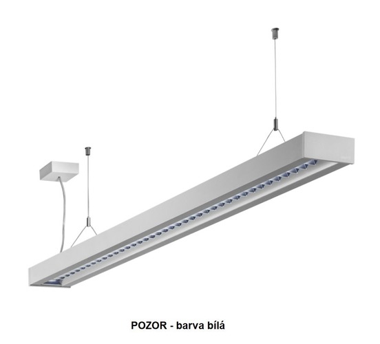 Podélná - HAL 121-501M-25GGE/840, W Závěsné svítidlo ZULI mřížka matná LED MODUL 45W 1415x125x50mm 4000K bílé - HALLA - foto 1