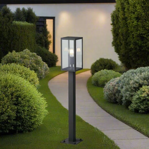 Sloupková - FAN LANT-MIRAGE-P90 Sloupkové svítidlo PALETTO MIRAGE antracit, 1xE27, IP44, 86 x 13 x 13 cm - FANEUROPE - foto 1