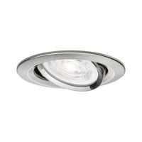 Koupelnová - P 92421 LED vestavné svítidlo Nova Plus GU10 Flat IP65 93mm 4,9W 230V stmívatelné 4000K kov kartáčovaný - PAULMANN