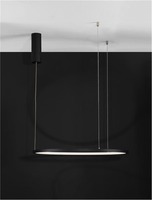 Kruhová - NV 9345601 Závěsné svítidlo TARQUIN černý hliník a akryl LED 36W 230V 3000K IP20 stmívatelné - NOVA LUCE