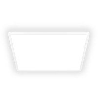 Hranatá - BRILO 7535416 Tava LED stropní svítidlo, ploché, přímé a nepřímé osvětlení, 6000 lm, 45 W, bílé, 56x56 cm - BRILO