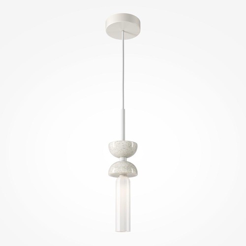 Dekorativní - M MOD178PL-01W Závěsné svítidlo Kyoto G9 20W bílá kov mramor - MAYTONI - foto 1
