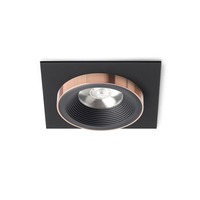 Hranatá - RED R13254 SHARM SQ I zápustná černá/černá měď 230V LED 10W 24° 3000K - RED - DESIGN RENDL