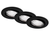 Kruhová - BRI 7147-035 3ks LED vestavné svítidlo, pr. 8,6 cm, 5 W, černá - BRILONER