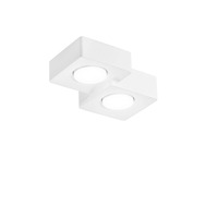 Hranatá - FAN I-ATHEN-Q2 Stropní svítidlo Athen hranaté, bílé, 2 x GX53, 26 x 20 x 6,3 cm - FANEUROPE
