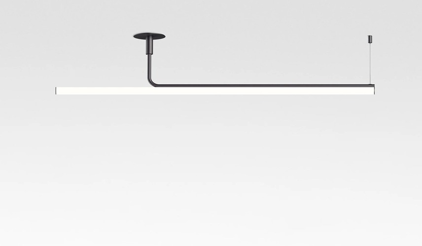 Podélná - MSET A704-007-16 Závěsné svítidlo AMBROSIA L STRUCTURE 120 BLACK bez světelného zdroje - MARSET - foto 1
