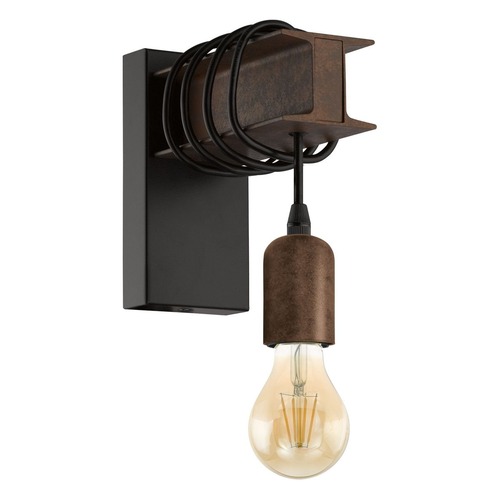 Dekorativní - EG 43152 Nástěnné svítidlo TOWNSHEND černá / antická hnědá - EGLO - foto 1