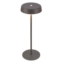 Stolní lampy dekorační - BRILO 7668015 Pala stolní lampička - 2W, 200lm, bezdrátová, LED, dotykový vypínač, stmívatelné, antracit - BRILO