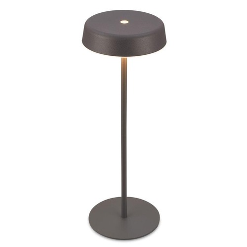 Stolní lampy dekorační - BRILO 7668015 Pala stolní lampička - 2W, 200lm, bezdrátová, LED, dotykový vypínač, stmívatelné, antracit - BRILO - foto 1