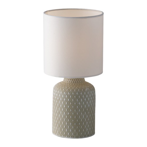 Stolní lampy dekorační - FAN I-RAVELLO-L GR Stolní lampa Lumetto Ravello šedobílá, patice E14, 15 x 32 cm - FANEUROPE - foto 1