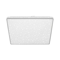Hranatá - BRILO 3749-414 LED stropní svítidlo, 37 cm, 24 W, 2800 lm, matný chrom - BRILO