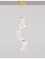 Dekorativní - NV 9054441 Závěsné svítidlo SIDERNO zlatý hliník a akryl LED 16W 230V 3000K IP20 - NOVA LUCE