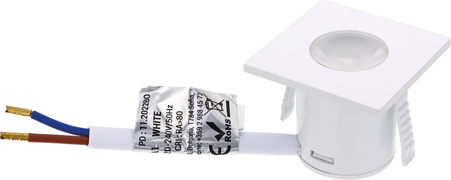 Vestavěný - LED skříňka Light - 1W náměstí - White Body - foto 1