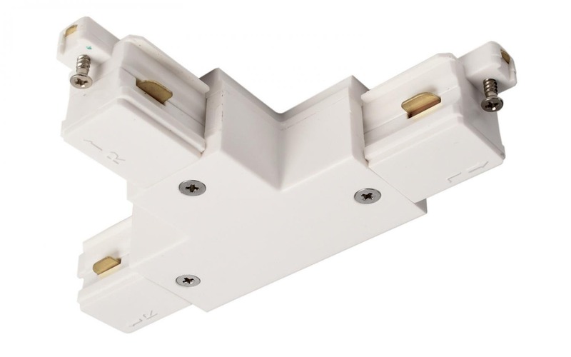 Lišty a příslušenství - IMPR 720020 Deko-Light 1-fázový kolejnicový systém, D One T-spojka, levé-pravé-pravé, 220-240V bílá RAL 9016 121 mm - LIGHT IMPRESSIONS - foto 1