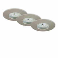 Kruhová - BRI 7295-032 3ks sada LED vestavné svítidlo, pr. 7,5 cm, 6,5 W, matný nikl - BRILONER