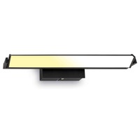 Nad obrazy/zrcadla - BRILO 3723-015 LED nástěnné svítidlo, s CCT svítidlo LED panel, stmívatelné 52,5 cm, 15 W, černá - BRILO