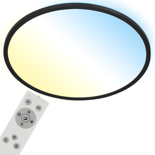 Kruhová - BRILO 3728-015 Ultraploché CCT svítidlo LED panel, pr.48 cm, LED, 31 W, 3500 lm, černá - BRILO - foto 1