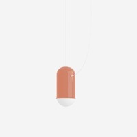 Válec - LU ZL.L1.C15.75 Závěsné svítidlo CAPSULE 6,2W LED 3000K sklo červenobéžová opál ZL.L1.C15.75 - LUCIS