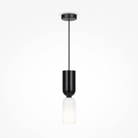 Dekorativní - M MOD177PL-01B Závěsné svítidlo Memory E14 40W černý kov opálové sklo - MAYTONI