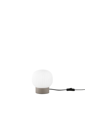 Stolní lampy dekorační - FAN I-ERIS-L Stolní lampa Eris bílá + hnědá, hliník + sklo, 1 x E14, 15 x 16 cm - FANEUROPE - foto 1