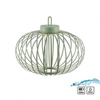Na stůl - LD 19305-43 AKUBA LED stolní lampa průměr 46cm zelená na baterie USB IP44 stmívatelné dotykem 2700K - JUST LIGHT
