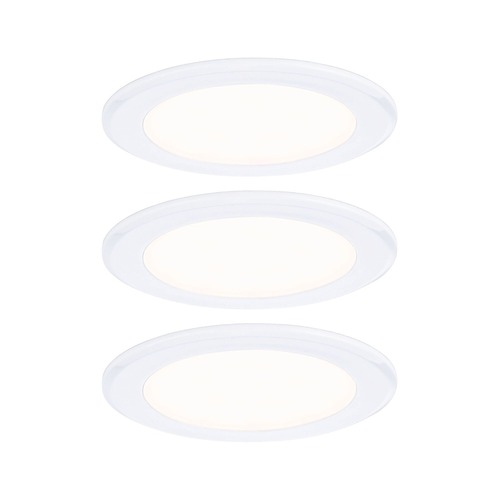 Zapuštěná - P 93115 LED vestavná nábytková svítidla 3ks sada kruhové 65mm 3x2,5W 230/12V 3000K bílá - PAULMANN - foto 1