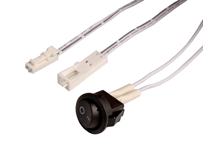 Patice a spojky - IMPR 940066 Deko-Light příslušenství - MINI-AMP vestavný spínač (zástrčka-zásuvka) 2x 100cm, 12V/24V, max. 3A, IP20 - LIGHT IMPRESSIONS - foto 1