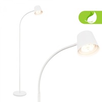 Stojací lampy - BRILO 1502016 Cielo LED stojanová bezdrátová lampa, stmívatelná, dotykový vypínač, bílá - BRILO
