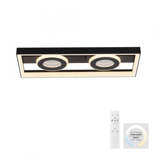 Hranatá - PN 6854-18 TRAFORO Stropní svítidlo černé tunelový efekt stmívatelné dálkový ovladač 2700-5000K - PAUL NEUHAUS - foto 1