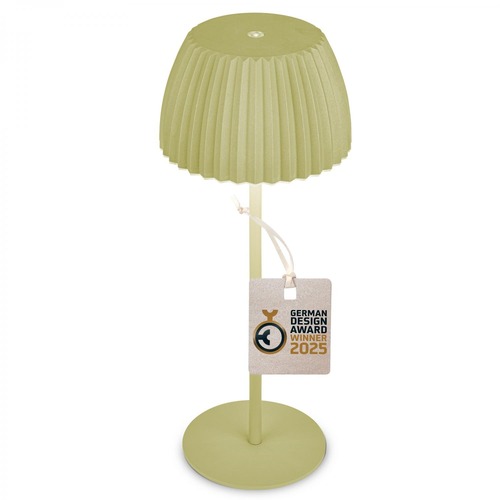 Stolní lampy dekorační - BRILO 7553019 BRILONER Nabíjecí stolní lampa Riffle - 36,5 cm, 2W, 200lm, IP44, bezdrátová, LED, stmívatelná, dotykový vypínač, zelená 7553019 - foto 1