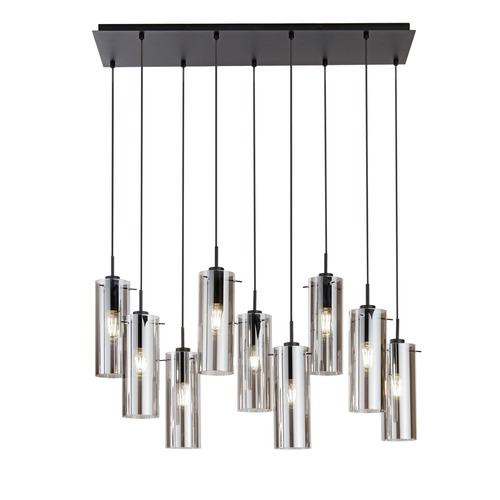 Dekorativní - FAN I-MAGIC-S9-NER Závěsné svítidlo Magic, černá/kouřová, 9 x E27, 90 x 150 cm - FANEUROPE - foto 1