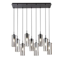 Dekorativní - FAN I-MAGIC-S9-NER Závěsné svítidlo Magic, černá/kouřová, 9 x E27, 90 x 150 cm - FANEUROPE