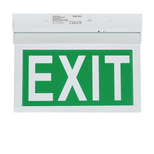 LED nouzové osvětlení Optonica - LED nástěnné povrchové nouzové výstupní světlo 3 hodiny Nouzové trvání s PVC legendou - foto 1