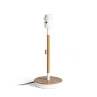 Stolní lampy dekorační - RED R13639X VÝPRODEJ VZORKU - KEITH stolní podstavec s USB bílá buk 230V E27 40W - RED - DESIGN RENDL