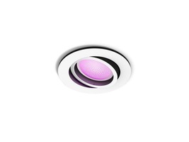 Kruhová - PH 8720169319035 Hue WACA Centura podhledové LED svítidlo GU10 5,7W 350lm 2000-6500K RGB IP20 kulaté, bílé - PHILIPS