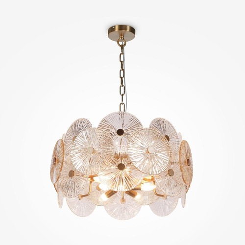 Dekorativní - M MOD007PL-08G Závěsné svítidlo Aster 8x40W zlatá sklo designové - MAYTONI - foto 1