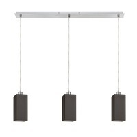 Vícečetná - RED R14030 LIZ III 80 závěsná černá sklo/chrom 230V E27 3x11W - RED - DESIGN RENDL