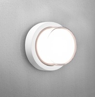 Nástěnná - CEN PARBI-101740 PURA LED venkovní nástěnné svítidlo Round bílá 10W 4000K IP65  - CENTURY