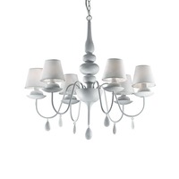 Dekorativní - ILUX 035581 Závěsné svítidlo Ideal Lux Blanche SP6 bianco 035581 bílé 75cm   - IDEALLUX