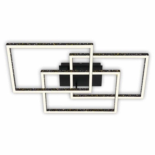 Hranatá - BRILO 3752-015 LED stropní svítidlo, 52 cm 57 W, 5700 lm, černá - BRILO - foto 1