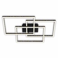 Hranatá - BRILO 3752-015 LED stropní svítidlo, 52 cm 57 W, 5700 lm, černá - BRILO