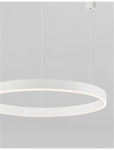 Kruhová - NV 9190755 Závěsné svítidlo MOTIF bílý hliník a akryl LED 55W 230V 3000K IP20 stmívatelné - NOVA LUCE - foto 1